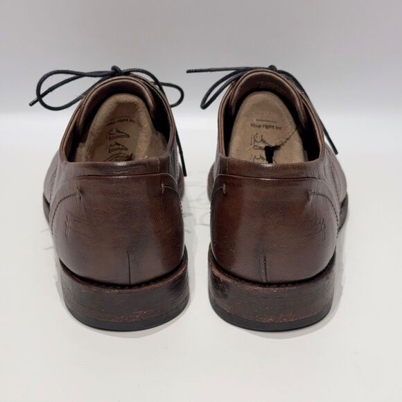 FRYE Corey Men’s Dark Brown Leather Plain Toe Oxford Shoes Size 11M main image 3